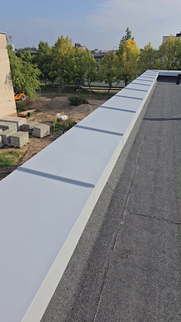 parapetai, skardinimas